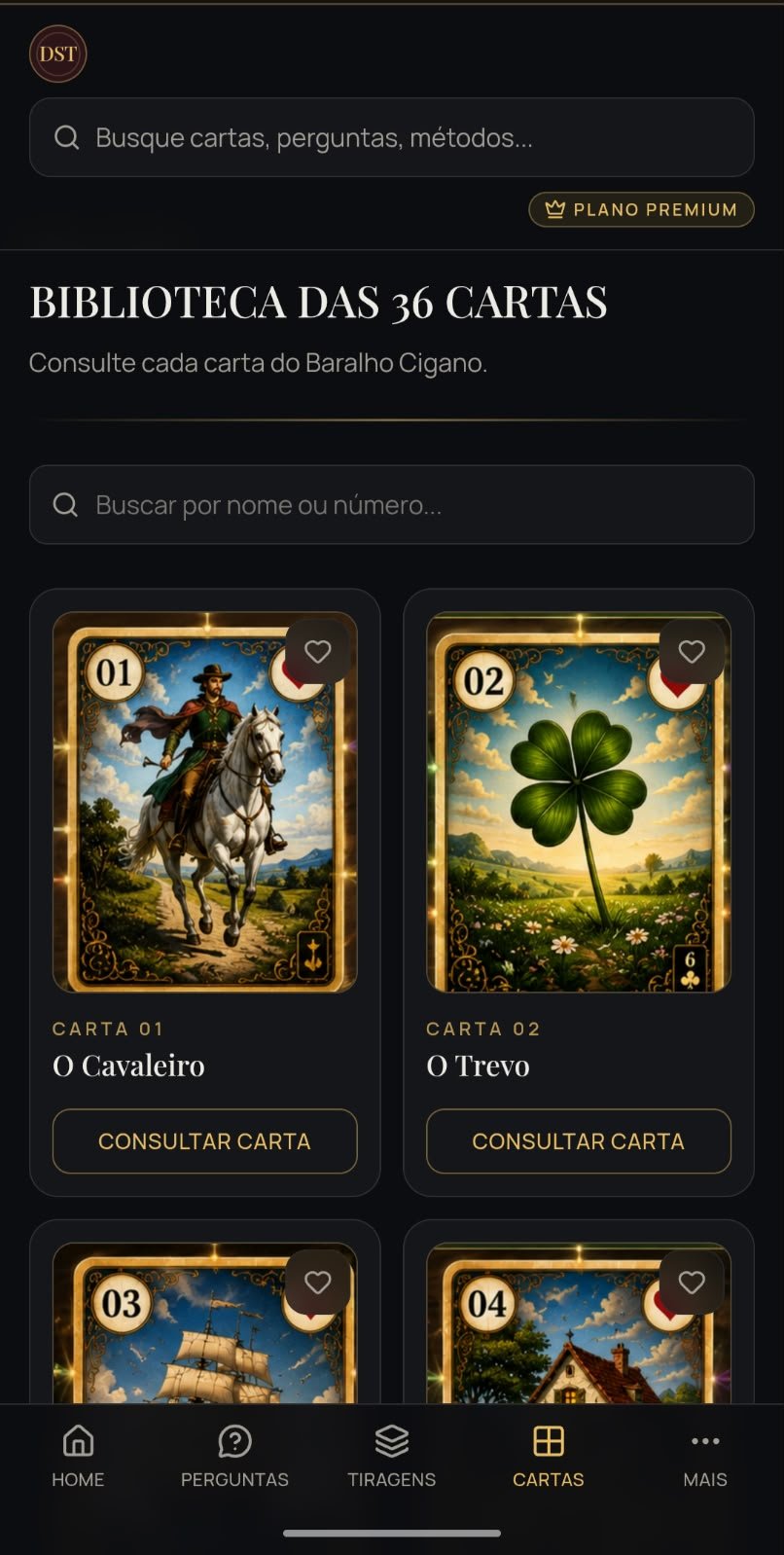 Biblioteca das 36 cartas
